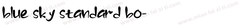 blue sky standard bo字体转换